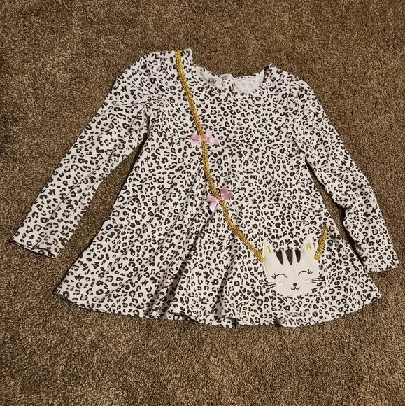 💓 3/$10 Kids Headquarters Girl's 6X Cute Long Sleeve Cat Blouse - Picture 2 of 8